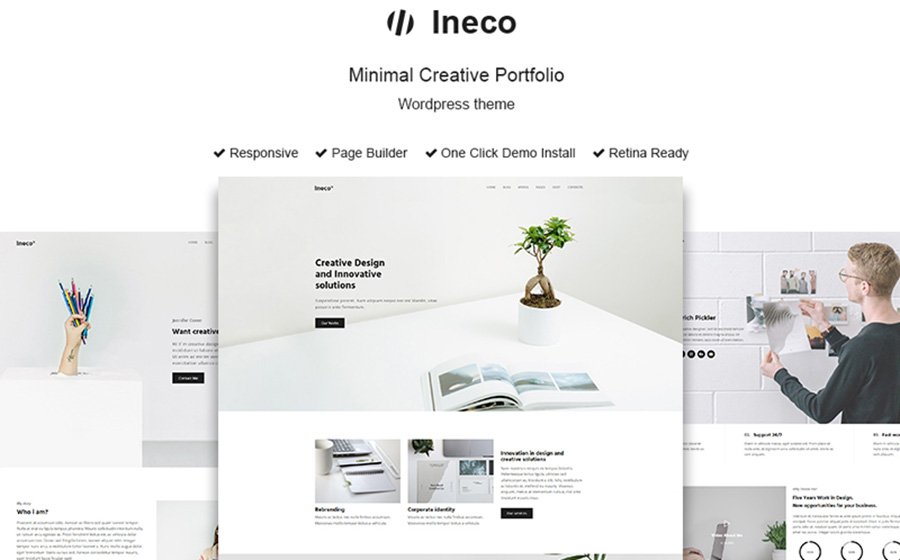Ineco Minimal Creative Portfolio WordPress Theme