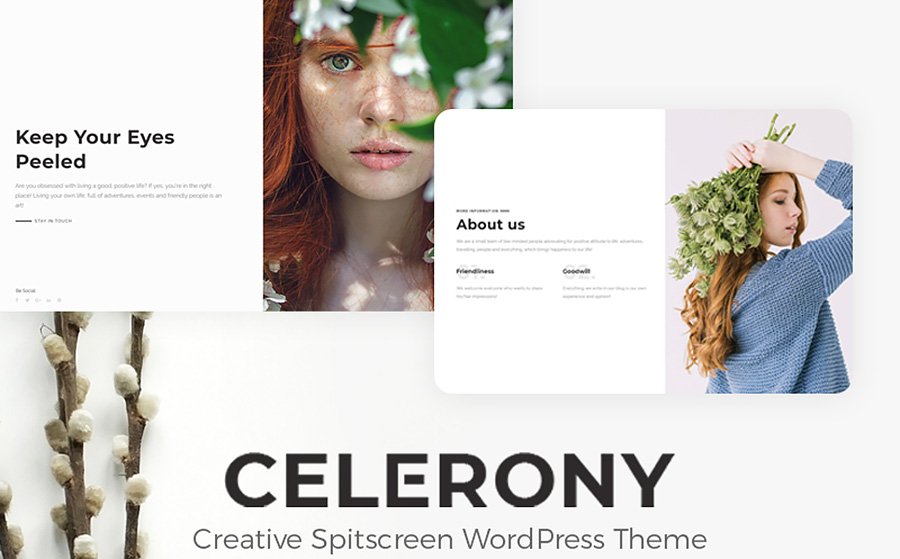 Celerony - Creative Splitscreen Elementor WordPress Theme