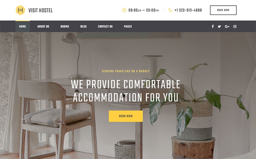 Hostel - Travel Multipage HTML5 Website Template